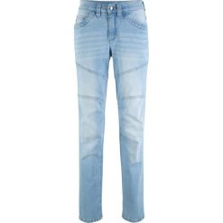 Dżinsy "authentik-stretch" STRAIGHT bonprix niebieski. Niebieskie jeansy damskie bonprix, z jeansu. Za 54,99 zł.