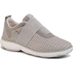 Sneakersy GEOX - D Nebula B D021EB 0DS14 C1010 Lt Grey. Szare półbuty damskie Geox, ze skóry. W wyprzedaży za 449,00 zł.