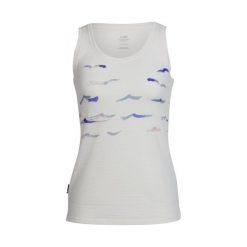 Topy sportowe damskie: Icebreaker Koszulka Na Ramiączkach Wmns Tech Lite Tank Shearwater Snow S