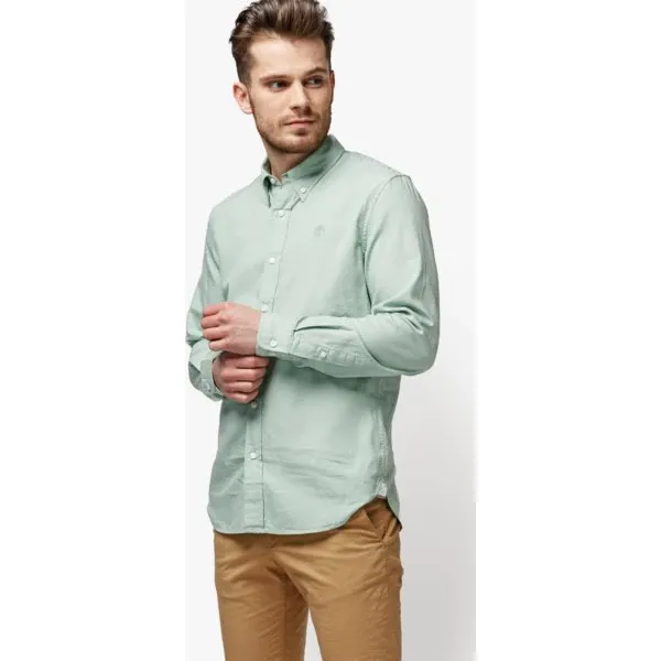 Timberland Koszula Ls Milford Solid Oxford Slim , zielony, rozmiar XXL. Zielone koszule męskie Timberland, xxl, z aplikacjami, z bawełny, klasyczne, z klasycznym kołnierzykiem, bez rękawów. W wyprzedaży za 219,99 zł.