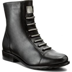 Botki damskie lity: Botki EKSBUT - 65-3828-155-1G Czarny Licowa