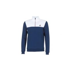 Bluzy Le Coq Sportif TRICOLORE HALF ZIP FLECE. Niebieskie bluzy męskie le coq sportif, xxl, bez wzorów, bez kołnierzyka, bez rękawów, bez kaptura. Za 293,30 zł.