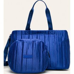 Desigual Sport - Torba. Niebieskie torebki damskie sportowe Desigual Sport, w paski, z poliesteru, sportowe, bez dodatków. Za 349,90 zł.