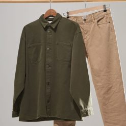 Jeansowa koszula oversize -. Koszule męskie House, s, bez wzorów, z jeansu, bez kołnierzyka, bez rękawów. Za 119,99 zł.