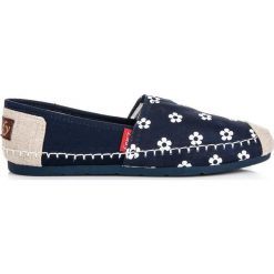 Tomsy damskie: Granatowe espadryle w kwiaty L. DAY odcienie niebieskiego