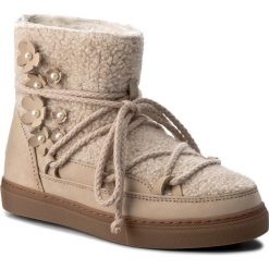 Buty INUIKII - Sneaker Curly Flower 20165 Cream. Brązowe buty zimowe damskie Inuikii, z materiału, na niskim obcasie. W wyprzedaży za 629,00 zł.