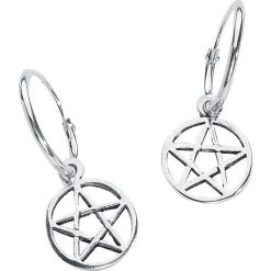 Kolczyki damskie: Pentagram II Kolczyki srebrny