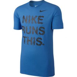 Nike Koszulka męska Run This Tee niebieska r. XL (778345-406). Niebieskie koszulki sportowe męskie Nike, m. Za 122,54 zł.