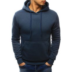Bluzy męskie: Bluza męska z kapturem granatowa (bx2399)