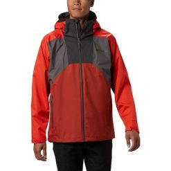 COLUMBIA kurtka nieprzemakalna męska Rain Scape 1889276023 L Grey/Red. Szare kurtki sportowe męskie Columbia, m, bez wzorów, bez kaptura. Za 585,00 zł.