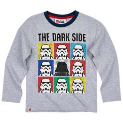 T-shirty chłopięce z długim rękawem: Koszulka „LEGO Star Wars” w kolorze szarym
