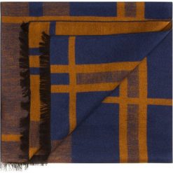 Szal męski 85-7M-S40-X11. Niebieskie szaliki męskie Wittchen, bez wzorów, z materiału, eleganckie. Za 199,90 zł.