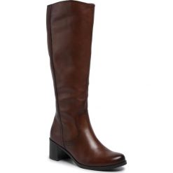 Kozaki MARCO TOZZI - 2-25525-23 Cognac Antic 310. Pomarańczowe kozaki damskie Marco Tozzi, ze skóry, bez obcasa, bez zapięcia. W wyprzedaży za 359,00 zł.