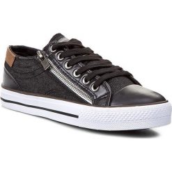 Trampki BIG STAR - T274011 Black. Czarne półbuty damskie marki BIG STAR, na co dzień, z aplikacjami, ze skóry ekologicznej, retro, bez obcasa, na płaskiej podeszwie, na zamek. Za 99,00 zł.