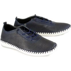 ARTIKER RELAKS 46A123 navy, półbuty męskie. Niebieskie półbuty męskie Artiker Relaks, bez wzorów, ze skóry, bez zapięcia. Za 189,90 zł.