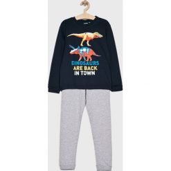 Blukids - Dres dziecięcy 134-164 cm. Niebieskie spodnie chłopięce Blukids, z nadrukiem, z bawełny, długie. W wyprzedaży za 29,90 zł.