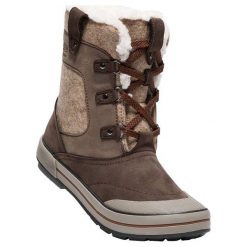 Keen Buty Zimowe Elsa Premium Mid Wp W Espresso/Montana Grape Us 11 (42 Eu). Brązowe buty sportowe damskie marki Keen, bez wzorów, z wełny, sportowe. W wyprzedaży za 445,00 zł.