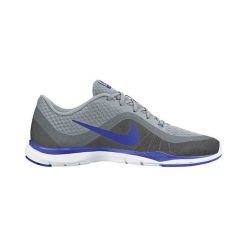 Nike WMNS FLEX TRAINER 6, 20 | SZKOLENIA KOBIET | KOBIETY | LOW TOP | WILF GREY / PARAMOUNT BLUE-COOL | 8.5. Szare buty sportowe damskie Nike, s, bez wzorów, bez rękawów, na fitness i siłownię. W wyprzedaży za 236,10 zł.