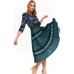 SPÓDNICA PLISOWANA MIDI. Niebieskie spódniczki damskie Top Secret, na lato, w paski, eleganckie, midi. Za 129,99 zł.