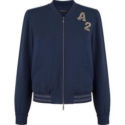 Granatowa bluza na suwak. Bluzy damskie Vito Vergelis, bez wzorów, bez rękawów, bez kaptura. W wyprzedaży za 320,00 zł.