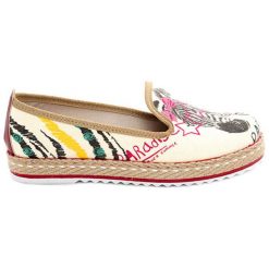 Espadryle damskie: Espadryle w kolorze białym ze wzorem