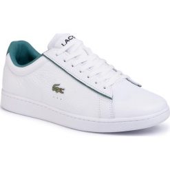Sneakersy LACOSTE - Carnaby Evo 120 2 Sma 7-39SMA0061082 Wht/Grn. Białe sneakersy męskie Lacoste, na co dzień, bez wzorów, ze skóry ekologicznej, bez zapięcia. Za 449,00 zł.