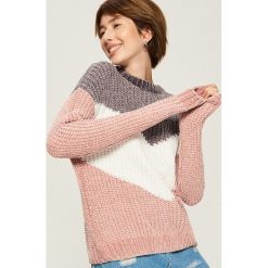 Szenilowy sweter w pasy - Wielobarwn. Szare swetry klasyczne damskie Sinsay, l. Za 69,99 zł.