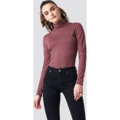 NA-KD Basic Top z golfem - Purple. Fioletowe topy damskie marki NA-KD Basic, bez wzorów, z materiału, z golfem. Za 80,95 zł.