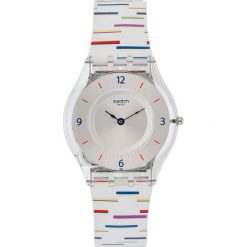 Swatch THIN LINER Zegarek white. Białe, analogowe zegarki damskie marki Swatch. Za 370,00 zł.