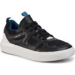 Sneakersy GEOX - J Nettuno B. D J02AWD 01446 C9269 M Black/Petrol. Czarne trampki chłopięce Geox, bez wzorów, ze skóry, na sznurówki. W wyprzedaży za 199,00 zł.