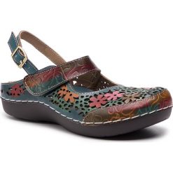 Sandały LAURA VITA - Bicllyo 01 JD2183-1E Jeans. Niebieskie klapki damskie LAURA VITA, bez wzorów, z jeansu, bez obcasa. W wyprzedaży za 249,00 zł.