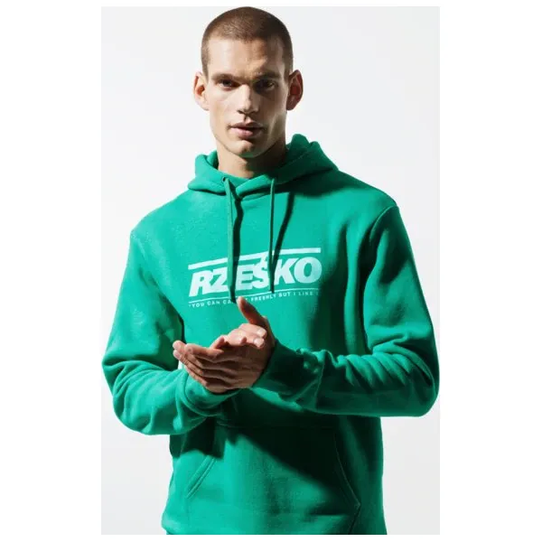 Confront Bluza Slogan Grn Sweatshirt , zielony, rozmiar S. Zielone bluzy męskie Confront, s, bez wzorów, z bawełny, sportowe, z kapturem, bez rękawów, bez kaptura. W wyprzedaży za 103,99 zł.