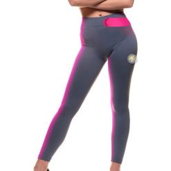 Legginsy modelujące w kolorze szarym. Szare legginsy sportowe damskie Liposlim, m, ze skóry. W wyprzedaży za 107,95 zł.