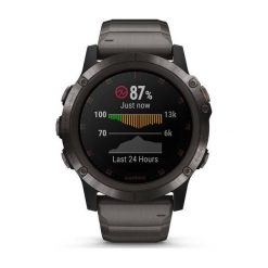 ZEGAREK GARMIN Fenix 5X 010-01989-05. Szare, analogowe zegarki męskie Garmin, ze stali. Za 4940,00 zł.