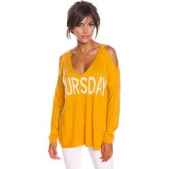 Sweter "Cynthia" w kolorze musztardowym. Bez kategorii marki 100% Maille, s. W wyprzedaży za 129,95 zł.