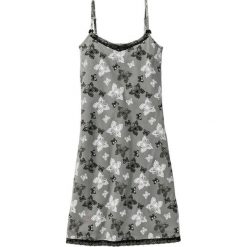 Koszula nocna bonprix szary łupkowy z nadrukiem. Szare koszule nocne damskie bonprix, z nadrukiem. Za 44,99 zł.