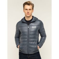Kurtka puchowa EA7 Emporio Armani 8NPB02 PN29Z 1977. Szare kurtki męskie EA7 Emporio Armani, m, bez wzorów, z puchu, bez kaptura. W wyprzedaży za 549,00 zł.