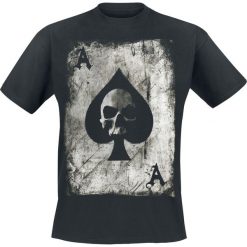 Pik Ace Skullcard T-Shirt czarny. Czarne t-shirty męskie z nadrukiem marki Pik Ace Skullcard, xl, z okrągłym kołnierzem. Za 94,90 zł.