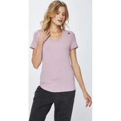 Reebok - Top. Różowe topy sportowe damskie Reebok, s, bez wzorów, z elastanu, z krótkim rękawem. W wyprzedaży za 79,90 zł.