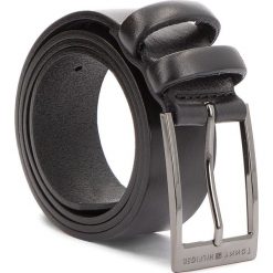 Pasek Męski TOMMY HILFIGER - Formal Double Loop B AM0AM04068 85 002. Czarne paski męskie TOMMY HILFIGER, w paski, ze skóry. W wyprzedaży za 159,00 zł.