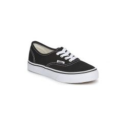 Buty Dziecko Vans AUTHENTIC. Czarne trampki dziewczęce Vans, bez wzorów, z kauczuku, bez zapięcia. Za 159,20 zł.