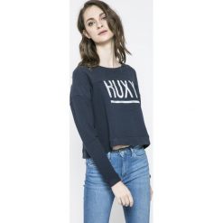 Roxy - Bluza. Niebieskie bluzy damskie Roxy, s, z nadrukiem, z bawełny, bez rękawów, bez kaptura. W wyprzedaży za 79,90 zł.