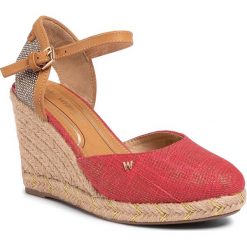 Espadryle WRANGLER - Brava Rope WL01510A Red 087. Czerwone espadryle damskie Wrangler, bez wzorów, ze skóry ekologicznej, bez obcasa, na obcasie. W wyprzedaży za 159,00 zł.