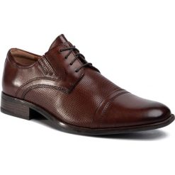 Półbuty LASOCKI FOR MEN - MB-KRIS-02 Chocolate. Pomarańczowe buty wizytowe męskie Lasocki For Men, ze skóry, bez zapięcia. Za 199,99 zł.