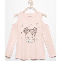 T-shirty dziewczęce: Bluzka typu hiszpanka - Pomarańczo