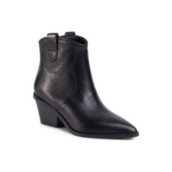 Gino Rossi LOLITA02-01 Czarny. Czarne botki damskie Gino Rossi, ze skóry, bez obcasa, bez zapięcia. Za 379,99 zł.