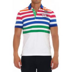 Koszulki polo: Koszulka polo w kolorze białym ze wzorem