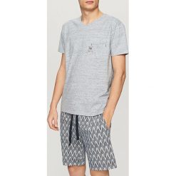 Piżamy męskie: Piżama z t-shirtem i szortami – Jasny szar