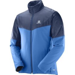 Salomon Escape Jkt M Myconos Blue/Dress Blue M. Niebieskie kurtki sportowe męskie Salomon, na zimę, m, bez wzorów, z materiału, bez kaptura, narciarskie. W wyprzedaży za 219,00 zł.