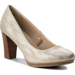 Półbuty CLARA BARSON - WYL1132S-2 Beżowy. Brązowe creepersy damskie Clara Barson, z materiału, eleganckie, na obcasie. Za 99,99 zł.